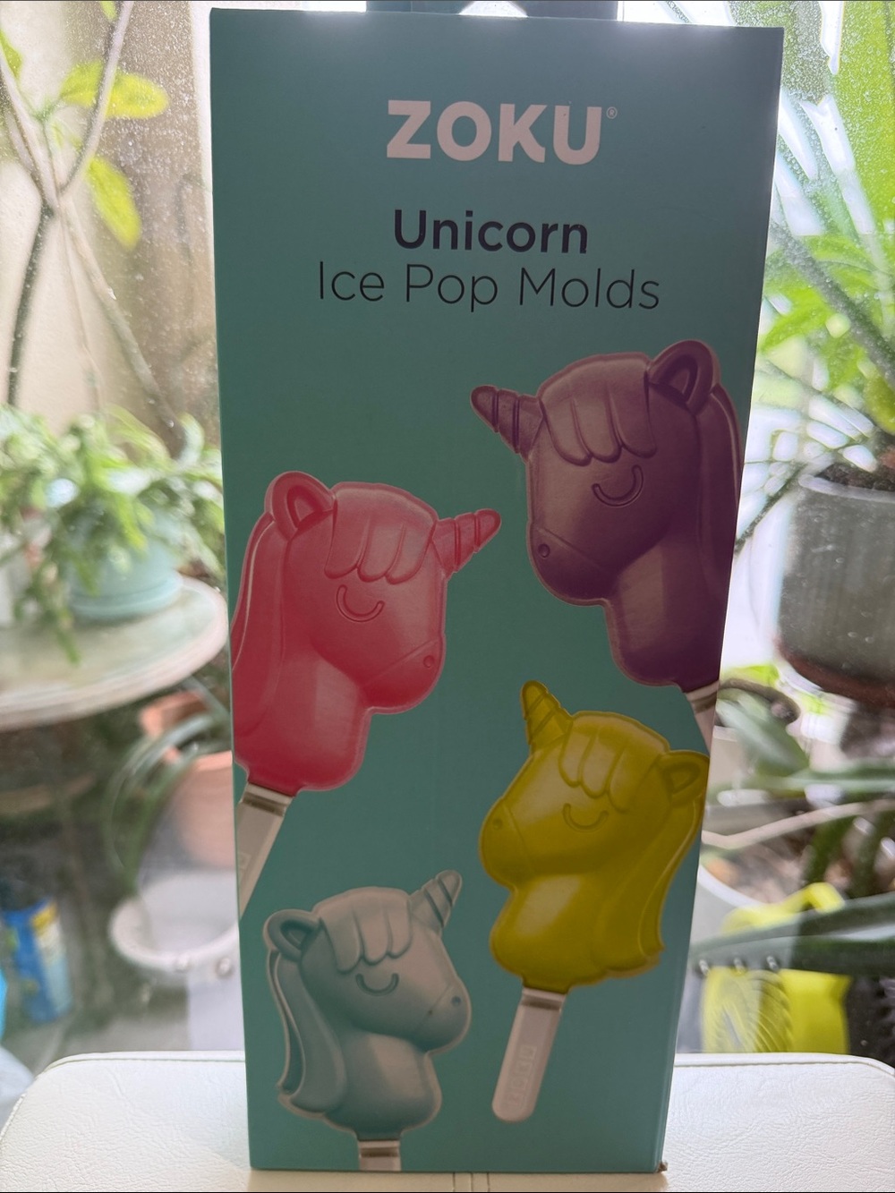 Unicorn Ice Pop Molds - Pink, Purple, Yellow, Teal